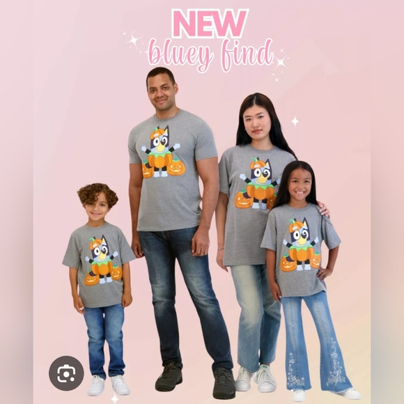 🎉Viral Bluey Glow In The Dark Matching Family Halloween-Adult Med - Picture 2 of 6